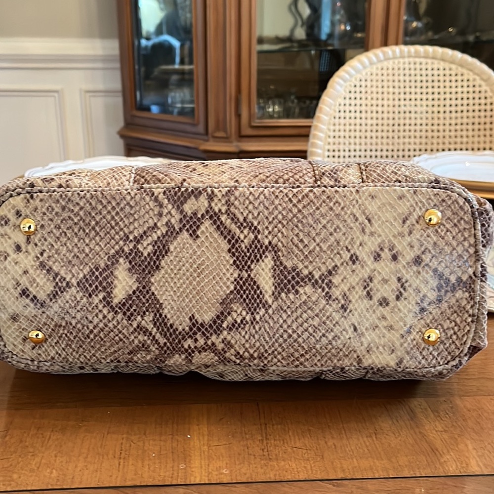 Michael Kors Snake Print Hobo Bag - Brown and Gold - Picture 3 of 7